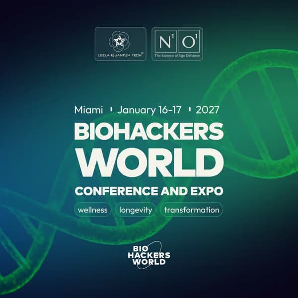 Biohackers World Miami 2027 event graphic